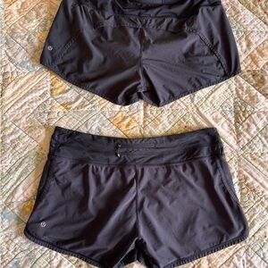 Lululemon Athletica Black Athletic Shorts Performance Fit